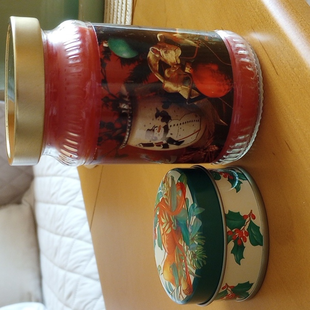 Red Holiday Candles Set Of Two